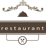 Restaurant badge in retro style Logo Vector