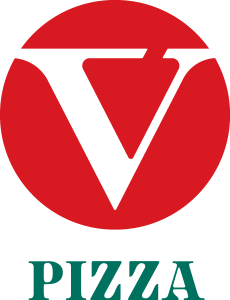 V Pizza Logo Vector