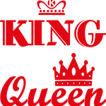 king & queen t shirt Logo Vector