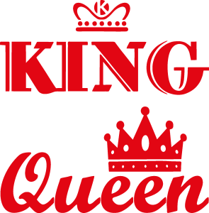 king & queen t shirt Logo Vector