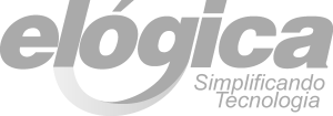 Elógica Com Slogan Cinza Logo Vector