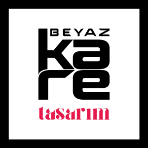 Beyaz Kare Tasarim Logo Vector