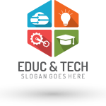 Education and Technology Logo Vector