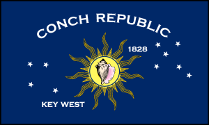 Flag of Conch Republic Logo Vector