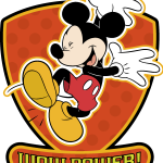 Mickey Mouse Wow Power Logo Vector