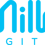 Milk Digital Logo Vector