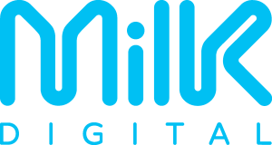 Milk Digital Logo Vector