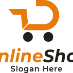 Online Shopping Cart Logo Vector