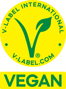 V label Vegan Logo Vector