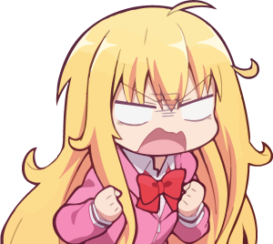 Angry Anime Girl PNG Vector Logo Vector