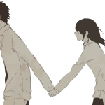 Anime Couples Holding Hands PNG Vector