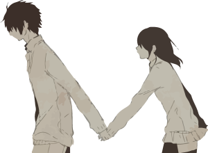 Anime Couples Holding Hands PNG Vector