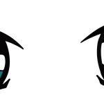 Anime Guy Eyes PNG Vector