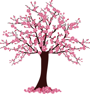 Cherry Blossom Tree PNG Vector
