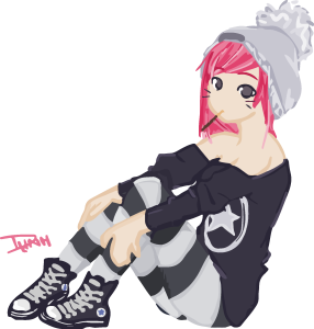 Converse Shoes Anime PNG Vector