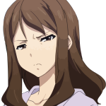 Disgusted Anime Face PNG Vector