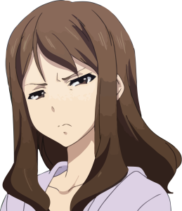 Disgusted Anime Face PNG Vector