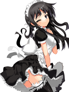 French Maid Anime PNG Vector