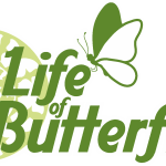 Life of Butterflies Logo Vector