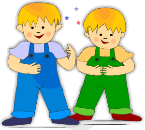 Twin Brother And Sister Anime PNG Logo Vector