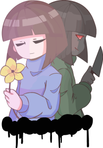 Undertale Anime Character PNG Vector