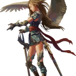 Warrior Anime Angel PNG Vector