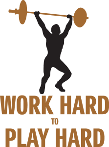 Work Hard Play Hard Logo Vector