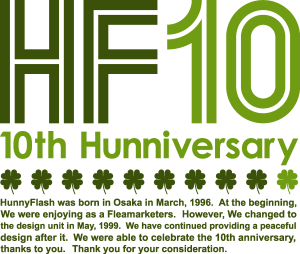 HunnyFlash 10th Hunnivesary Logo Vector