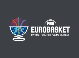 FIBA EuroBasket 2025 White Logo Vector