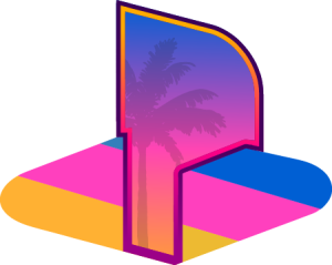 PS5 GTA VI Miami Style Logo PNG Vector