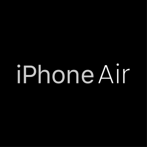 Iphone Air white Logo PNG SVG Vector