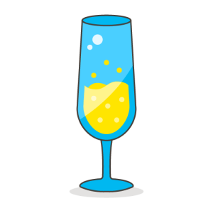 Champagne Glass Emoji Icon PNG SVG Vector