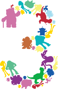 TOY STORY 2 Lotso, Rex, Aliens With 3 Silhouette