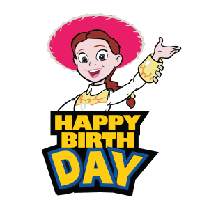 TOY STORY 2 Jessie HAPPY BIRTHDAY Vector
