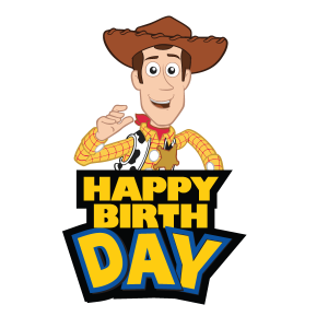 TOY STORY 2 Woody HAPPY BIRTHDAY Vector