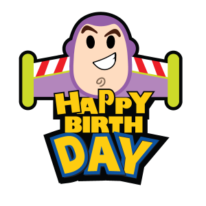 TOY STORY 2 Buzz Lightyear HAPPY BIRTHDAY Vector