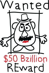 TOY STORY 2 Mr Potato Wanted Vector