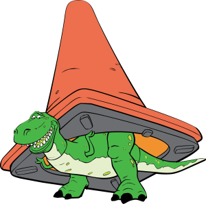 TOY STORY 2 Rex With Traffic Cone Vector