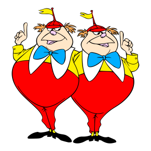 Alice in Wonderland Tweedledum Template