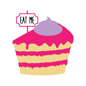 Alice in Wonderland Cake Vector 3