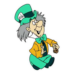 Alice in Wonderland Mad Hatter Vector