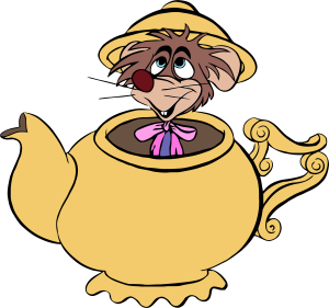 Alice in Wonderland Dormouse Teapot Vector