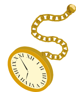 Alice in Wonderland gold pocket watch Vector 2