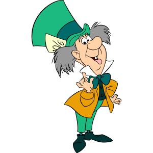 Alice in Wonderland Mad Hatter laugh Vector 2