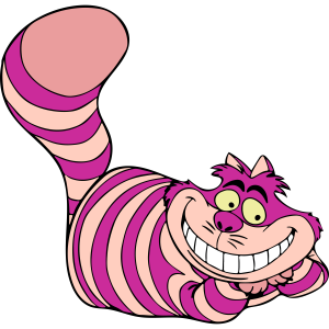 Alice in Wonderland Cheshire Cat Smiling Vector 13