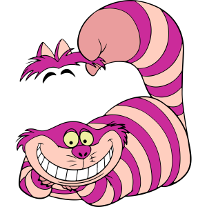 Alice in Wonderland Cheshire Cat Smiling Vector 13