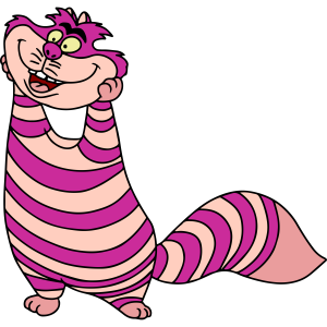 Alice in Wonderland Cheshire Cat Smiling vector 12