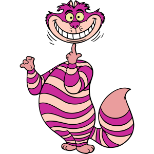 Alice in Wonderland Cheshire Cat Smiling vector 10