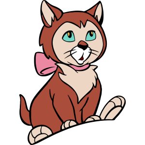 Alice in Wonderland Cute Cat Vector