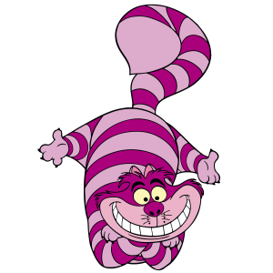 Alice in wonderland Cheshire Cat Funny Vector 2